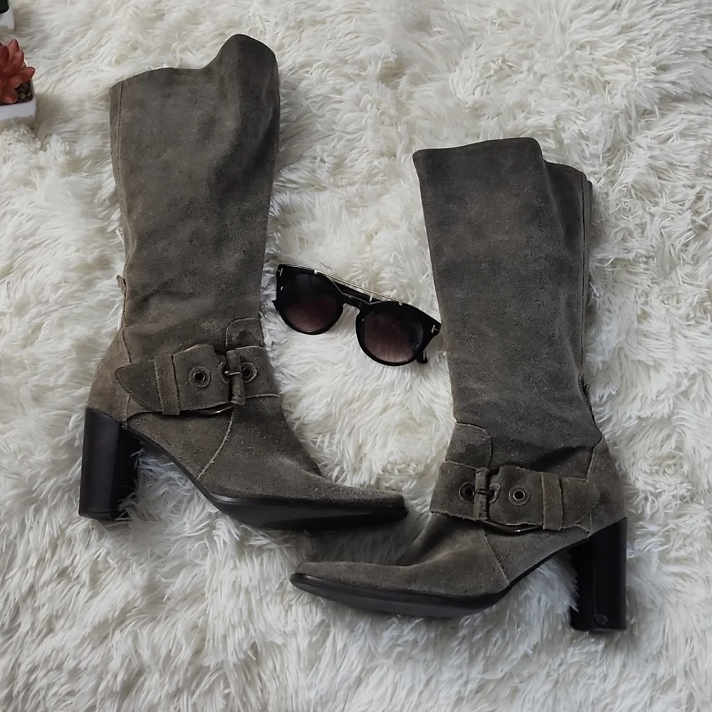 Liz Claiborne Flex Zorba Suede Tall Boots - Picture 2 of 11